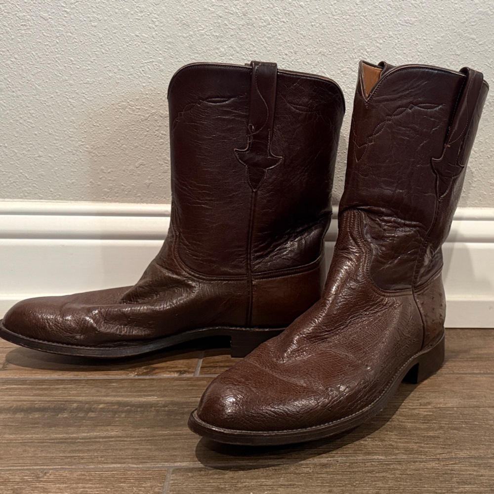 Lucchese Dark Brown Roper Boots